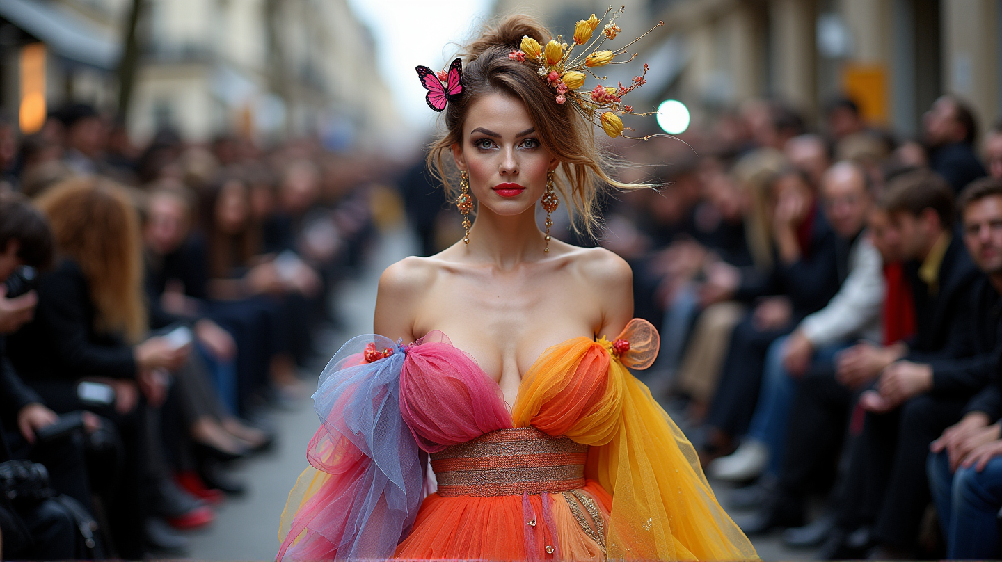 A-kjendiser Stråler på Paris Fashion Week med Fantastisk Haute Couture