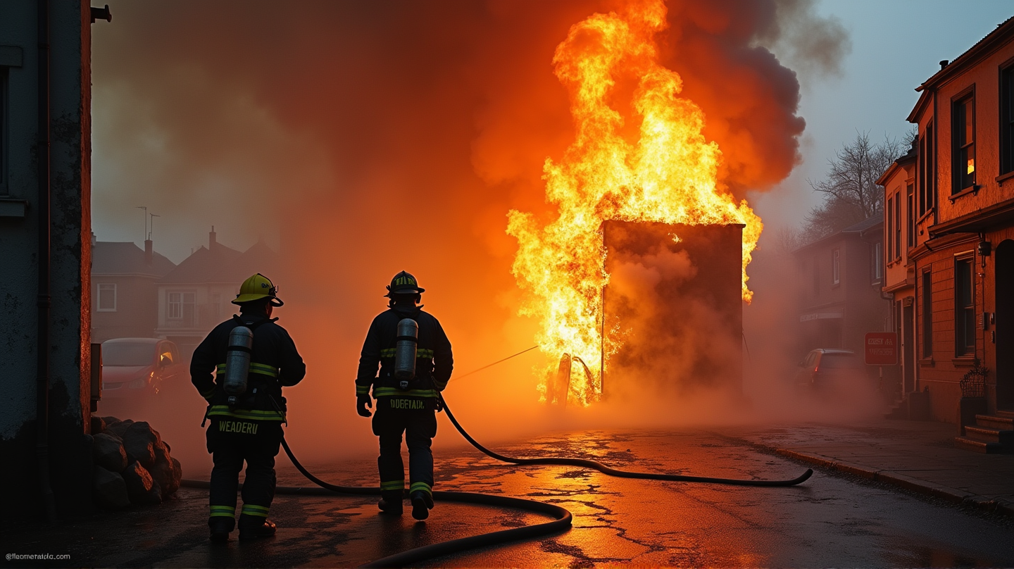 Massiv Brann ved East Hollywood Business College: En Kamp Mot Flammene
