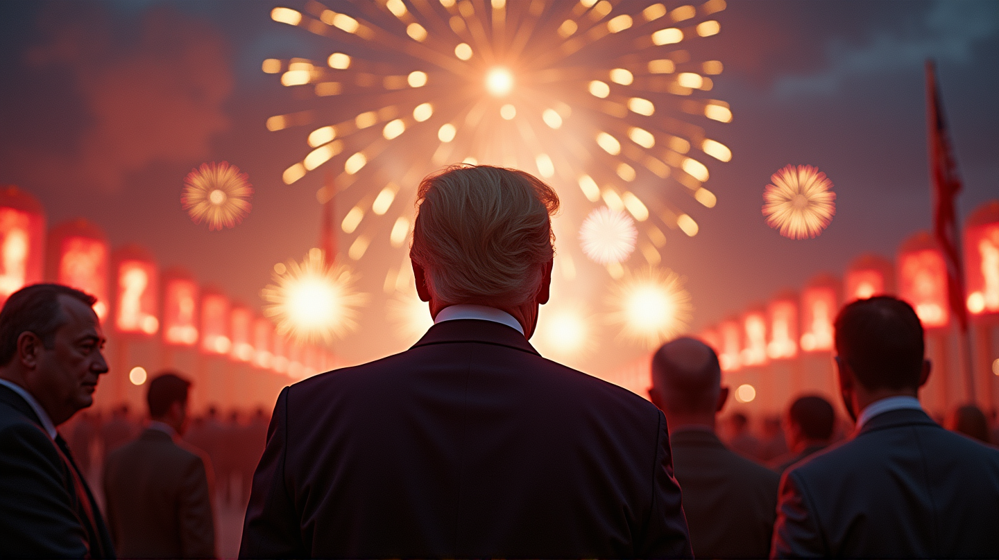 President Trump fascinert av Kinas spektakulære militærparade