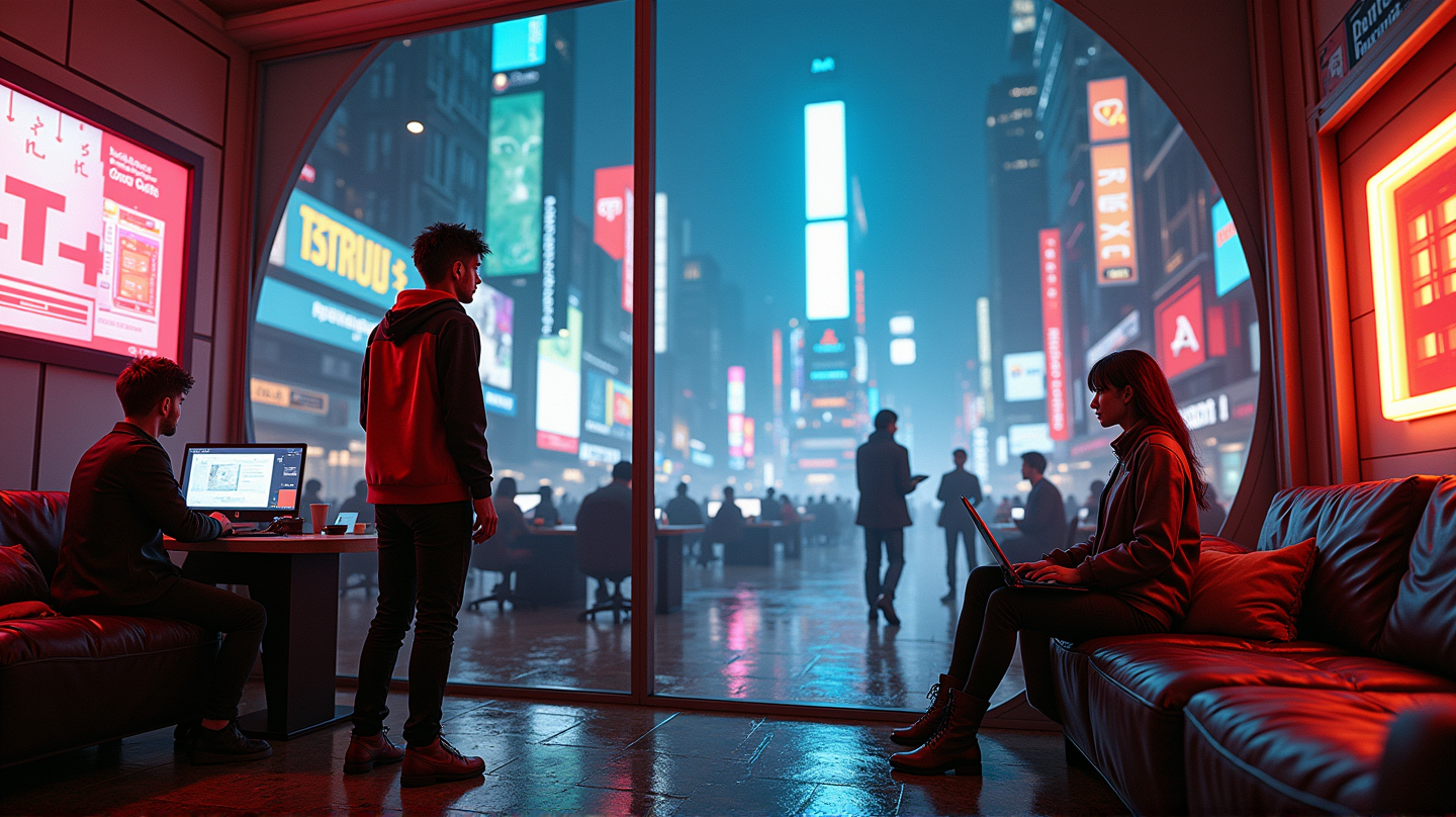 Fordyp deg i det koselige cyberpunk-universet m00m World - Nå gratis på mobil!