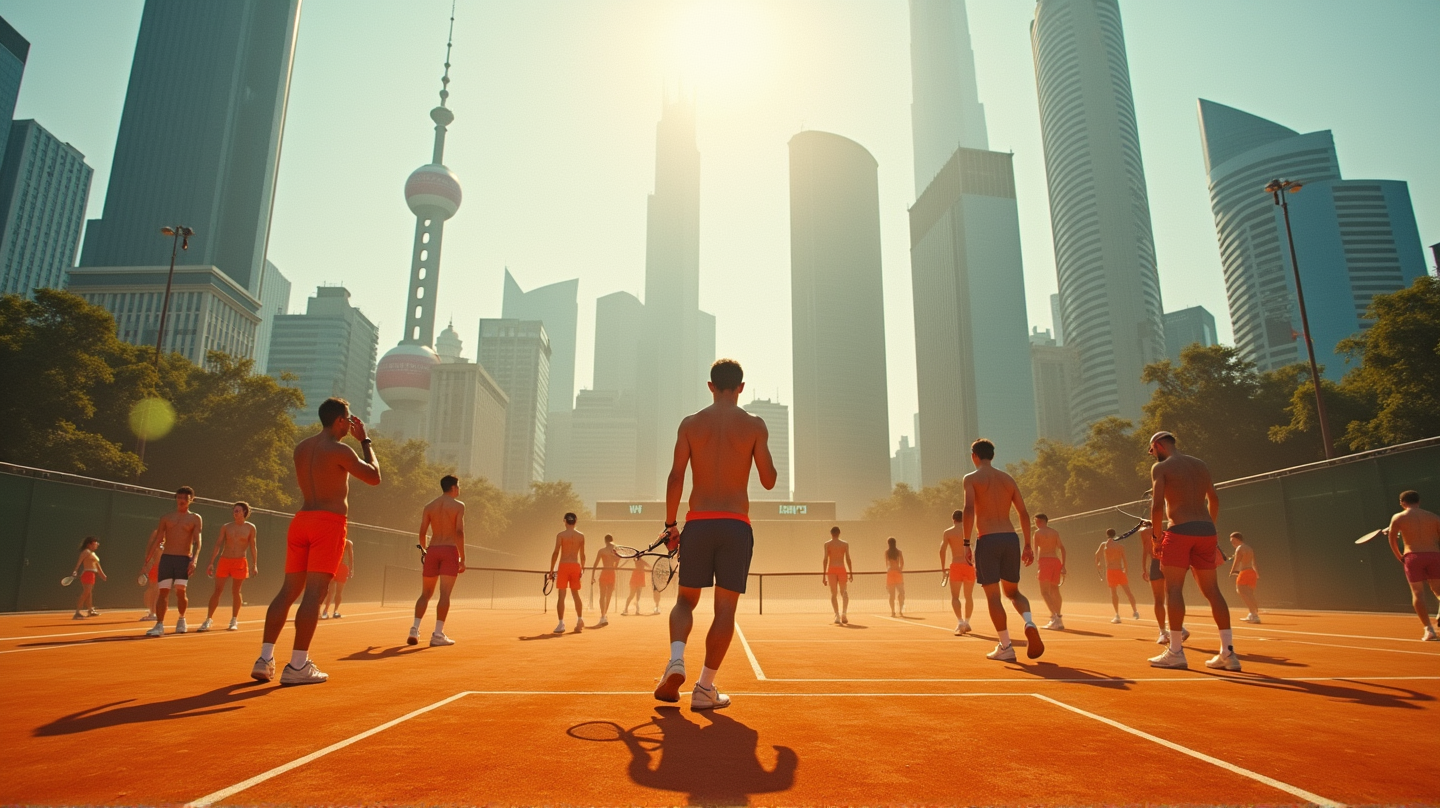 Tennisbaner blir til ovner: Spillere i fare av Shanghais brennhete