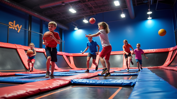 Sky Zone hopper inn i rampelyset på Gurnee Mills