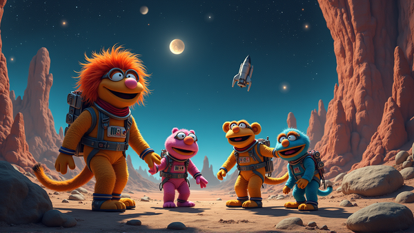 Fragglene tar steget ut i verdensrommet ved Kennedy Space Center
